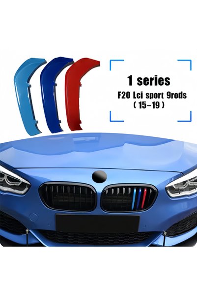 Choice3 15-19 F20 9rods 3PCS ABS Tri-colour Car Racing Grills Trim Strips For...