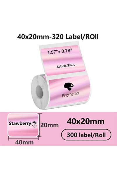Choice5 Laser pink 1Roll 40x20MM Compatible Phomemo M110 M220 M200 Self-Adhes...