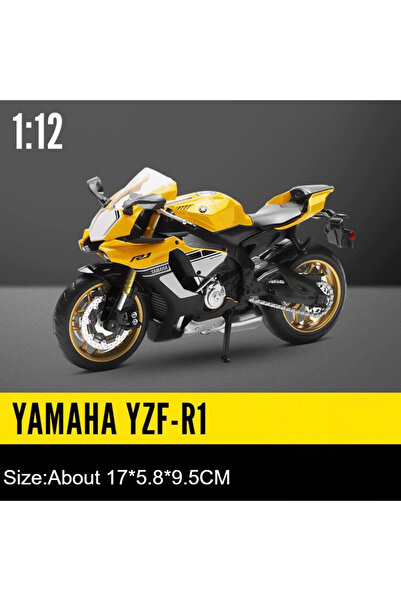 Choice نموذج دراجة نارية YZF-R1 باللون الأصفر بمقياس 1:12 من ياماها، نموذج R1...
