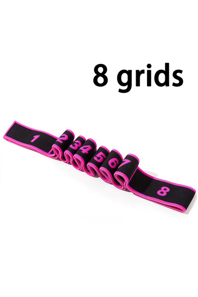Choice 8 grids-Rose red 8/10 Sections Dance Resistance Band Yoga Stretching P...