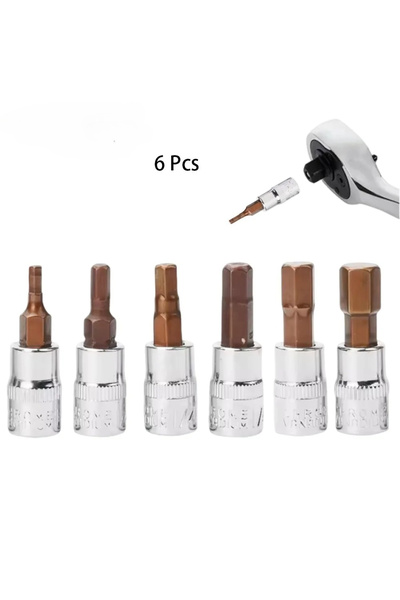 Choice مجموعة من 6 قطع مفكات براغي سداسية مقاس 1/4 بوصة، ملحقات مفك براغي H3-...