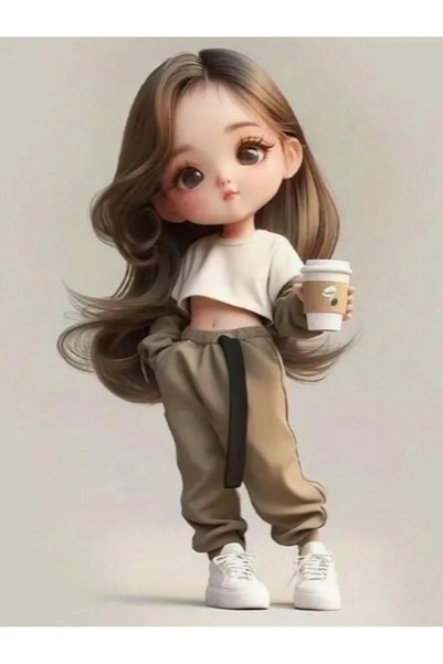 Choice B The Cool Design of the Casual Girl Keychain Is Perfect for Decoratin...