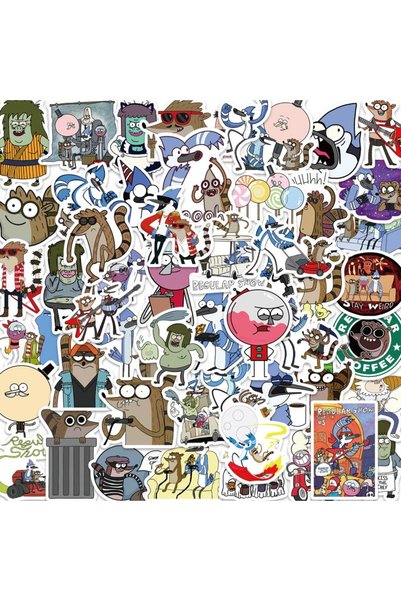 Choice 52pcs-Random 52cs/pack Hot TV Regular Show Stickers Cartoon Anime Viny...