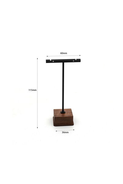 Choice T(small black) Copper and wood jewelry display stand necklace earrings...