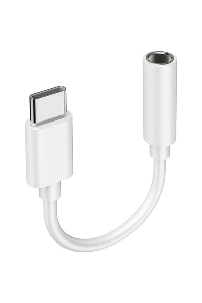 Choice1 white Type C to 3.5mm Headphone Adapter USB-C 3.5 Jack Audio Cable fo...