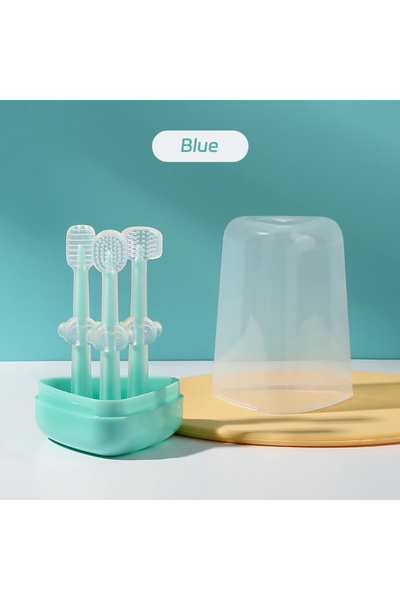 Choice1 Blue Infant Baby Silicone Deciduous Teeth Toothbrush Oral Tongue Clea...