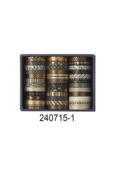 Choice 0715-1 36 Rolls Vintage Washi Tape Set, Geometric Hot Stamping Pattern...