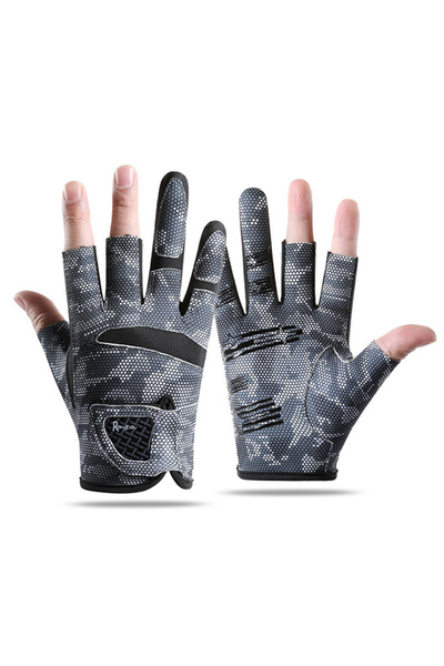 Choice L black Summer New Breathable Skin Friendly Soft Thin Half Finger Anti...