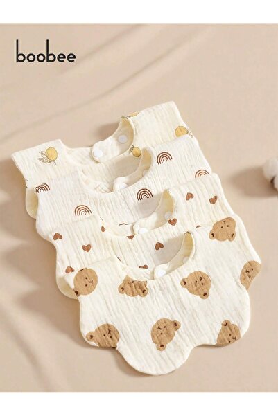 Choice One Size Fits All Khaki Bear 4Pcs Ultra-Soft and Comfortable Baby Bibs...