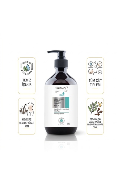 Sirenol Organik Serenity Saç ve Vücut Şampuanı