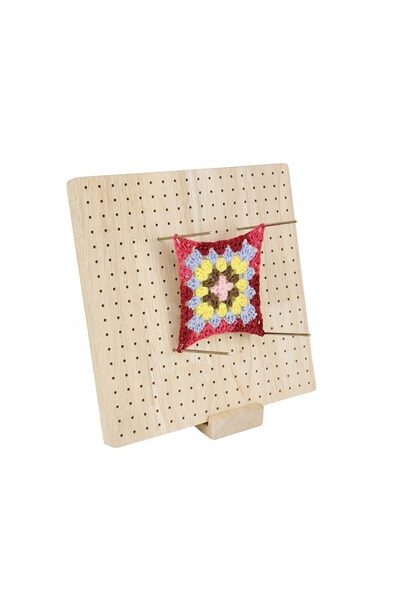 Choice 2cm 23.5cmx23.5cm Wooden Knitting Blocking Board Granny Squares Croche...