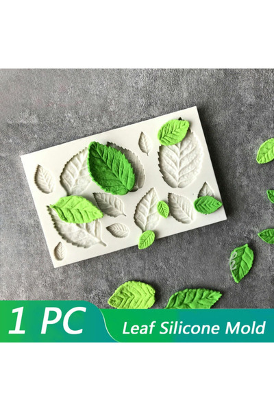Choice White 1PC Leaf Silicone Mold 3D Fondant DIY Pudding Chocolate Candy De...