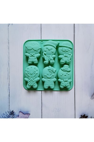 Choice 013green Christmas Gingerbread Man Candy Mold Silicone Mold Cookie Cho...