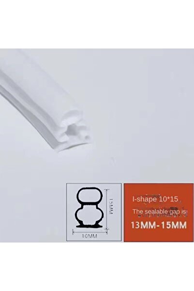 Choice14 6M 10x15 White Silicone Self-Adhesive Sealing Tape, 6m, Soundproof, ...