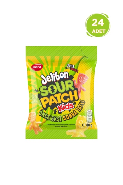 Jelibon Sour Patch Kids Karışık Meyve Aromalı Şekerleme 80g - 24 Adet