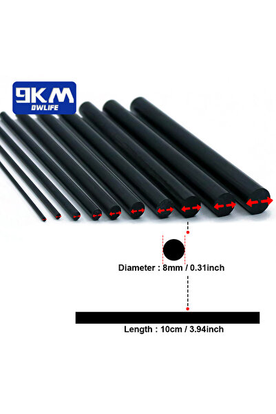 Choice 3Pcs 8mm X 10cm 3Pcs Fishing Rod Repair Kit Carbon Fiber Sticks Pole B...