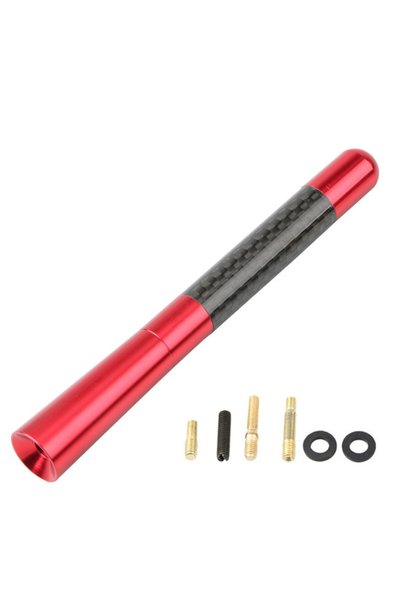 Choice10 Red 12cm Carbon Fiber Car Roof Antenna Universal 3.5cm 8cm 12cm Blac...