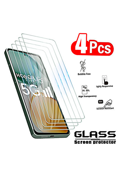 Choice14 واقي شاشة زجاجي شفاف لهاتف هونور X7d 4G، 4 قطع، متوافق مع هواتف هواو...