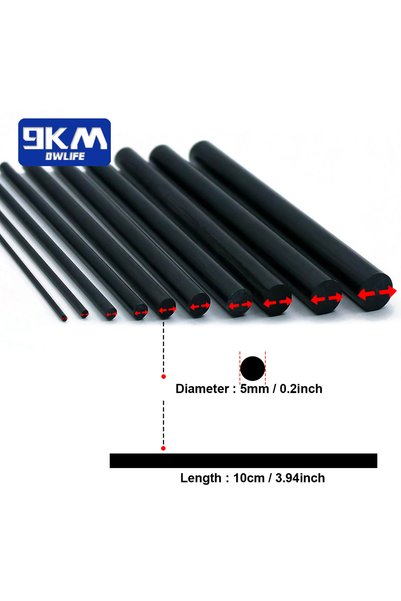 Choice 3Pcs 5mm X 10cm 3Pcs Fishing Rod Repair Kit Carbon Fiber Sticks Pole B...