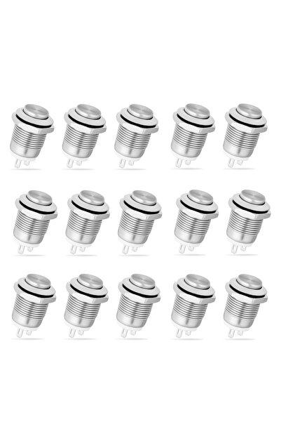 Choice 15pcs 15pcs High Head Waterproof Push Button Momentary Stainless Steel...