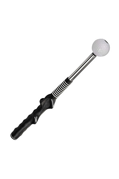 Choice black Retractable Golf Swing Trainer with Click Feedback Anti-Slip Rub...