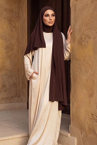 Aisha's Design Neck-Covering Veil Featuring Combed Cotton Boned Shawl, Ps-58