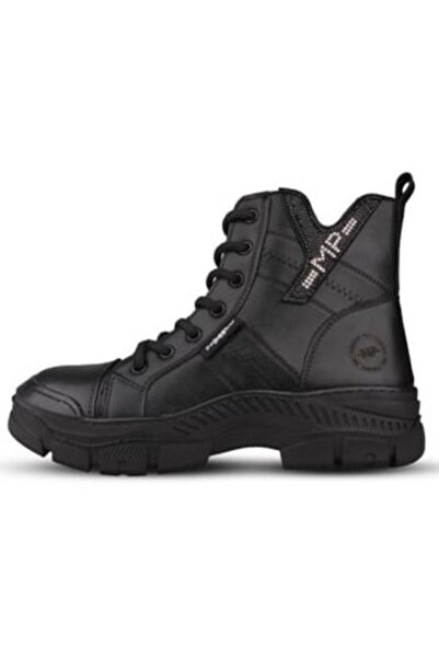 M.P. Mp 242-1884, Black Women's Zippered Lace-Up Sports Boots