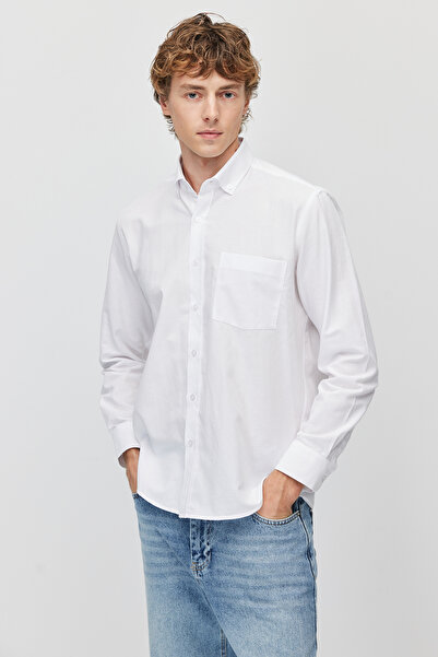 PAULMARK Men's Regular Fit Single Pocket Shirt
