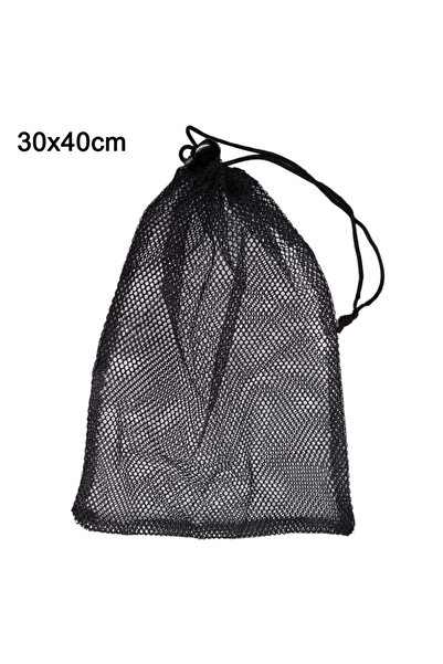 Choice3 30 x40cm Black Mesh Bags Drawstring, Small Mesh Bags for Sports, Swim...