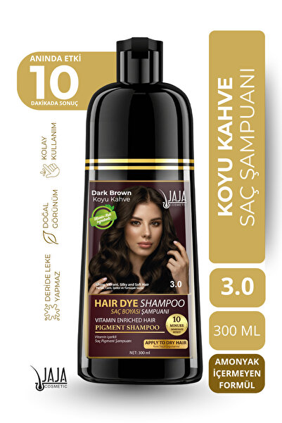 Jaja Koyu Kahve (Dark Brown) Saç Pigment Şampuanı 3.0 | 300 ML & Vitamin İçer...