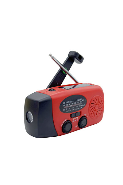 Choice1 Red Multi-Functional Hand-cranked Power Generator Radio Solar Flashli...