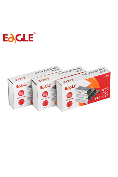Choice 3-Box Bulk Pack Eagle No 10 Staples,3000 Pieces Total, 1000 Pcs per Bo...