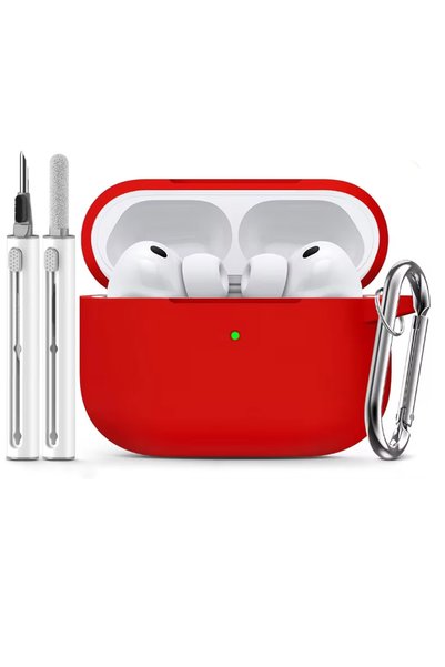 Choice6 Airpods pro3 Red for AirPods Pro 3 Case 2025 with Cleaner Kit,Soft Si...