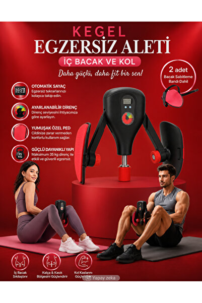 Hubstein İç Bacak Egzersiz Aleti 35 Kg Ayarlanabilir Kegel Cihazı Pelvik Kas ...