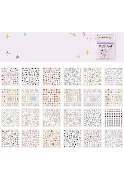 Choice12 S24819-1 Mr Paper,kawaii Mini Deco Sticker Book scrapbooking sticker...