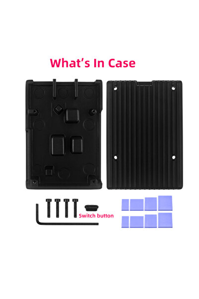 Choice Case Raspberry Pi 5 Aluminum Case Passive Cooling Shell with Silicone ...