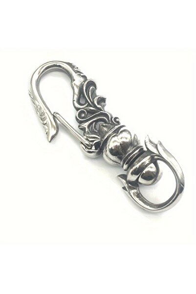 Choice silvery 1PC Stainless Steel Punk Carabiner Keychain Mens DIY Lobster C...