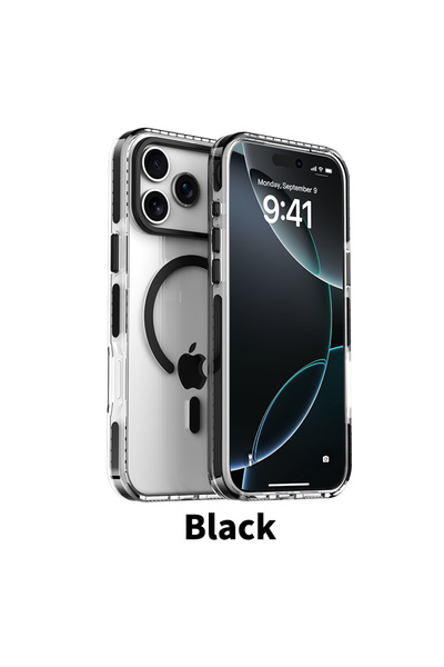 Choice جراب فاخر أسود اللون من البولي إيثيلين مخطط بإطار غلاف هاتف iPhone 17 ...