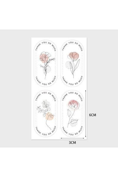 Choice3 C-100pcs 100pcs/25sheets Cute Rectangular Sticker Gift Box Decor Open...
