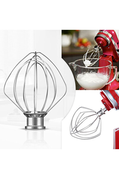 Choice Stainless Steel Wire Whip Kitchen Electric Mixer Accessory For 4.5QT K...