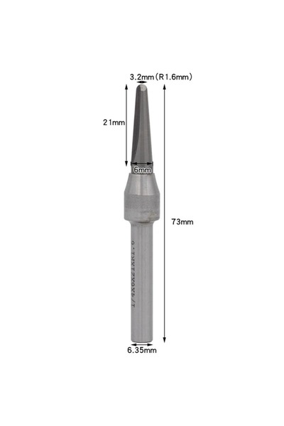 Choice1 6.35mm Metal Woodworking Milling Cutter High-Precision V-Shaped Tool ...