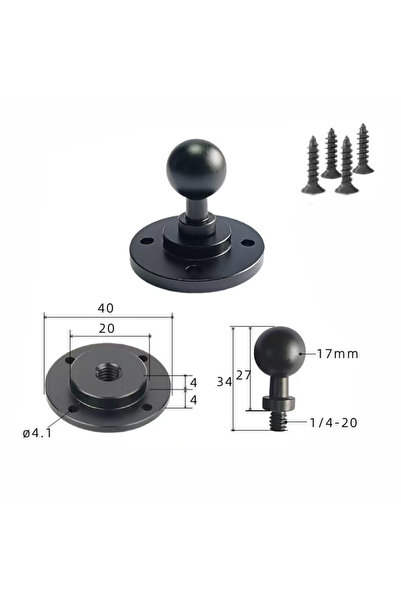 Choice 17mm 40 base 13/15/17/20mm Ball Head Adapter Clip Mount for Gopro Acti...