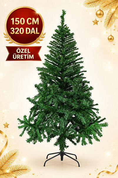 Begin Power 150 cm Yılbaşı Ağacı 320 Gür Dallı Metal Gövde Metal Ayak