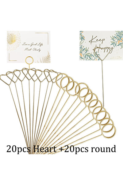 Choice 40Pcs Mixed 20-100Pcs Floral Card Holder Picks Metal Wire Place Card H...