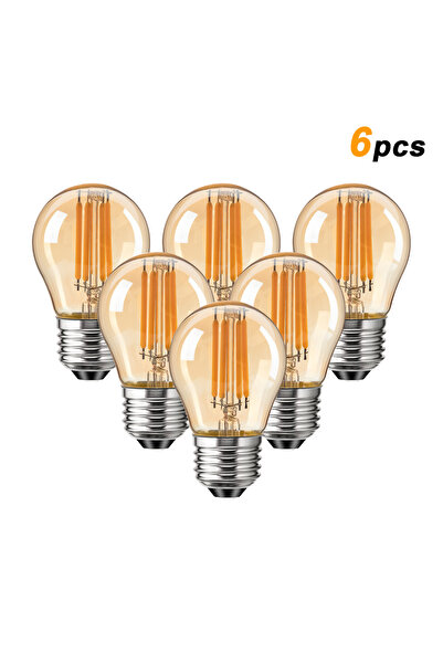 Choice 4w Yes E27 220V G45 4W Globe Light Bulbs Amber Glass LED Filament E27 ...