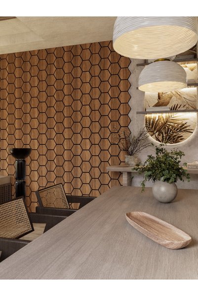 DOGGA PROFILE-PANEL Hexagon JR , Dekoratif Duvar Paneli , İskandinav Duvar Pa...