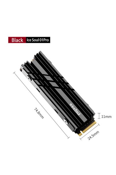 Choice IceSoul 01Pro-BK FinalCool IceSoul 01Pro M.2 2280 SSD Heatsink, Double...