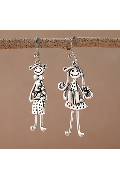 Choice T163 Vintage Boy and Girl Dangle Earrings with Hook Backs for Pierced ...