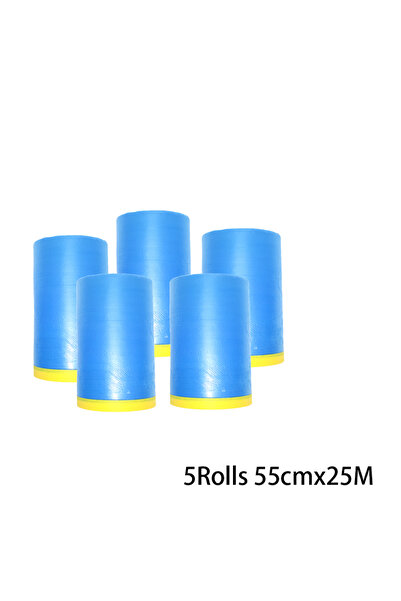 choice2 5 Rolls 5 Rolls Masking Film for Painting Pre-Taped Drop Cloth PE Fil...