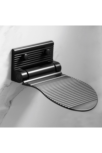 Choice Black Ellen Shower Foot Rest Bathroom Pedals Non-slip Shower Footstool...